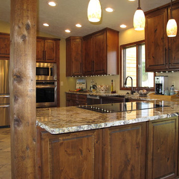 Custom Solid Wood Rustic Kitchen