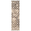 Safavieh Dip Dye Collection DDY679 Rug, Ivory/Chocolate, 2'3"x6'