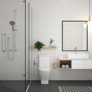Phòng tắm có bồn tắm nằm mang đến sự thoải mái cho gia đình