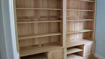 Wall-to-wall ash home-office bookcase