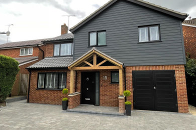 This is an example of a contemporary house exterior in Hertfordshire.
