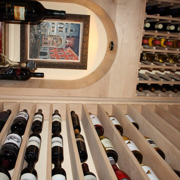 Horizontal Racking Displays Texas Home Wine Cellar