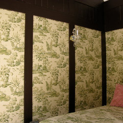 Girl bedroom with upholstered wall panels - Upholstery Fabric