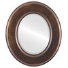 Marquis Framed Oval Mirror, Rubbed Bronze, 27x37