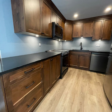 Burnaby Custom Basement Kitchen Solid Wood Renovation