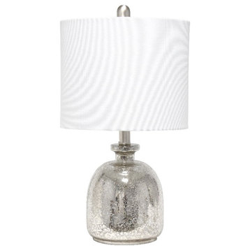 Elegant Designs Textured Glass Table Lamp Mercury