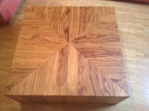 Quadratischer Olivenholz Couchtisch, Top oder Flop?