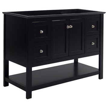 Fresca Manchester 48" 4-drawer Traditional Wood Bathroom Cabinet in Black
