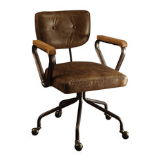 Most Por Office Chairs For 2018 Houzz Acme Furniture Hallie Top Grain Leather Office Chair Vintage Whiskey Chairs