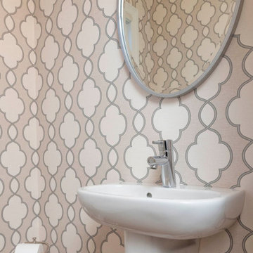 Classic Open Concept Kitchen and Powder Bath