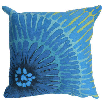 Visions IV Cirque Indoor/Outdoor Pillow, Caribe, 20"x20"