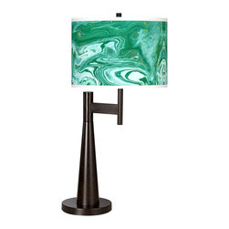 Giclee Glow - Malachite Giclee Novo Table Lamp - Table Lamps