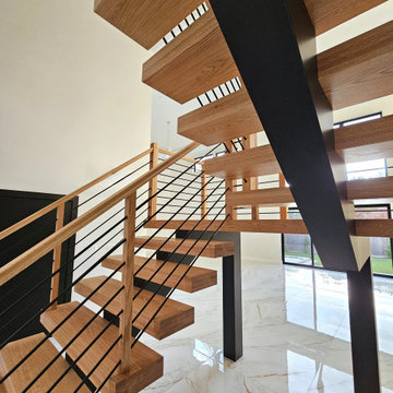 Project #143 | Floating Red Oak Staircase