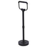 Allied Brass - Pipeline Free Standing Toilet Tissue Stand, Matte Black - This freestanding toilet tissue holder from our Pipeline collection securely holds rolls of all sizes in place. This accessory is made with actual pipe to underscore the trending industrial look. This accessory is powder coated with lifetime materials to provide a decorative and clean finish. The choice of superior materials makes this item free from corrosion and rust.