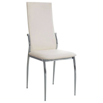 Benzara Contemporary Counter Height Chair, Set of 2, White