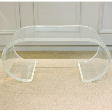 Modern Clear Lucite & Acrylic Coffee Tables