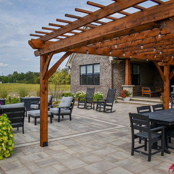 Backyard Paver Oasis + Firepit