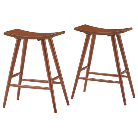 Laurinburg Solid Wood 24" Counter Stool, Oak Finish