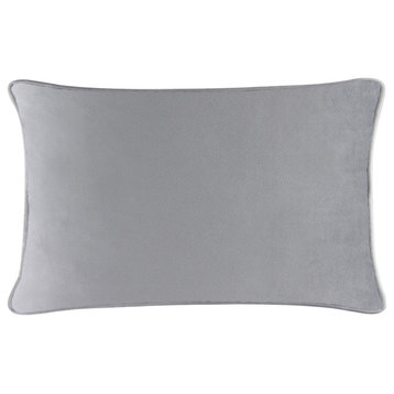 Sparkles Home Coordinating Pillow, Silver Velvet, 14x20