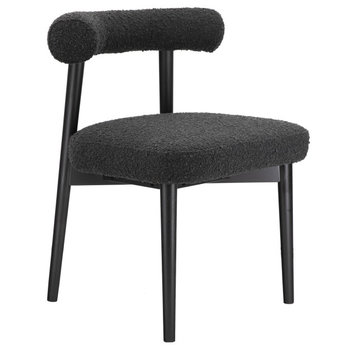 Spara Boucle Side Chair, Black