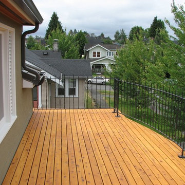 Cedar Eaves (soffits) and Deck