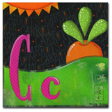 Maureen Lisa Costello 'C for carrots' Canvas Art, 35" x 35"
