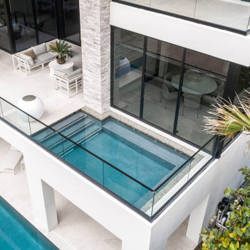 Custom Pool With Elevated Spa