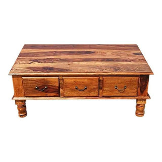 Beaufort Steamer Storage Trunk Rustic Coffee Table Chest