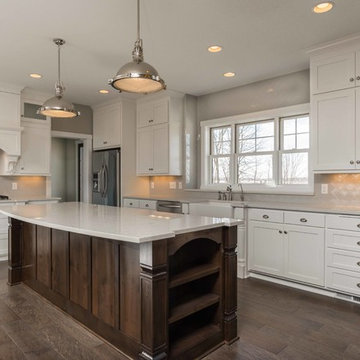 Beautiful Home with Mixture of Painted & Stained Cabinets