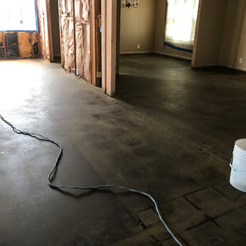 Walnut Brown polished Concrete - in process