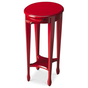 Red Round Accent Table, Belen Kox