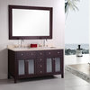 Design Element DEC302A Venetian 60" Double Sink Vanity Set, Espresso