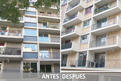 Rehabilitación "Antes y Después" de fachada con LamiSystem ren Paris