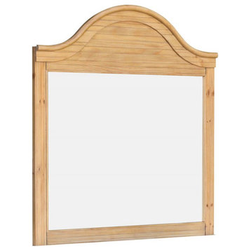 Sunset Trading Vintage Casual Transitional Wood Mirror in Maple Brown