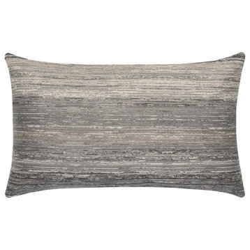 Textured Grigio Lumbar Indoor/Outdoor Performance Pillow, 12"x20"