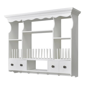 VidaXL White Wooden Kitchen Wall Cabinet
