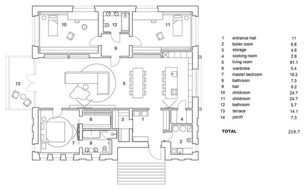 Современный План этажа by Le Atelier