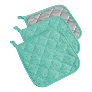 DII Dark Green Terry Oven Mitt (Set of 2)