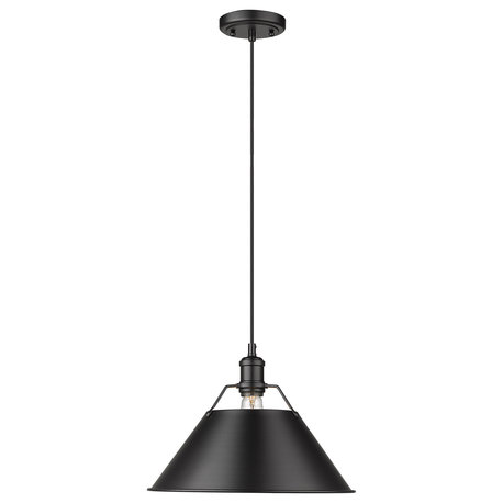 Orwell 14" Wide Large Pendant in Matte Black