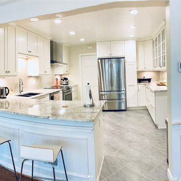 Walls knocked down in this Kitchen Remodel