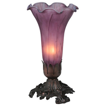 Meyda Lighting 11336 8"H Lavender Pond Lily Accent Lamp