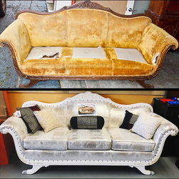 Lola Gold Croc Sofa - Sofas