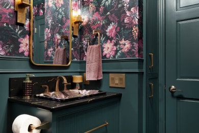 Eclectic powder room photo in Minneapolis