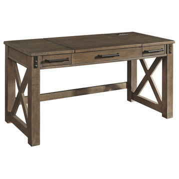 Ashley Furniture Aldwin Lift Top Writing Desk with USB Ports in Gray