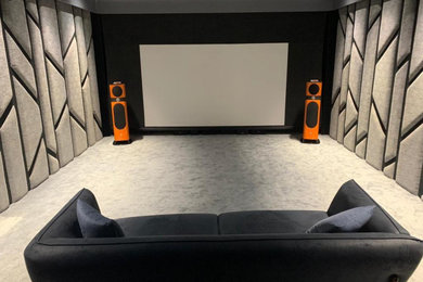 HOME THEATRE DEMO ROOMS WITH TOWER SPEAKERS