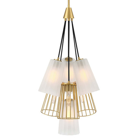 Designers Fountain D328M-7CH Liana 7 Light 18"W Chandelier - Brushed Gold