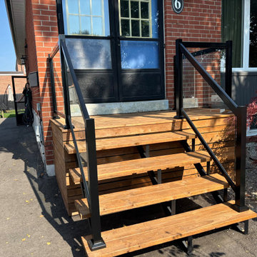 Glass Front Step Railing
