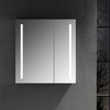LED Mirror Medicine Cabinet With Defogger, Dimmer and Outlets, 30x32