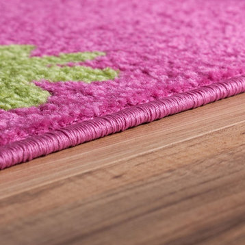 Well Woven Star Bright Pink Area Rug, 5'x7'