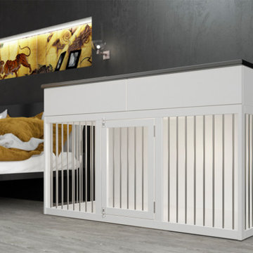 дизайн спальни в "зверином стиле" для молодого человека